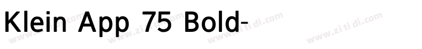 Klein App 75 Bold字体转换